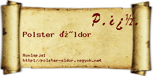 Polster Áldor névjegykártya